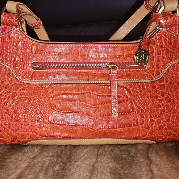 BRAHMIN Orange Stella Spencer purse - Picture 1 of 10
